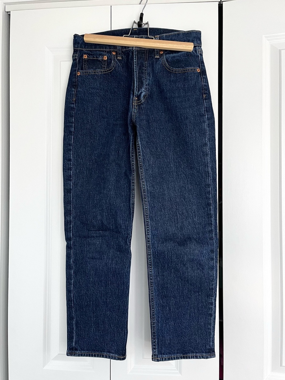 Gap High Rise Cheeky Straight Jeans, Ankle cropped, Dark Indigo 2P